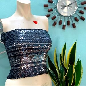 Vintage 70's sequined tube top